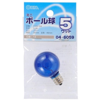 ボール球 G30E12 5W オーム電機