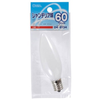 シャンデリア球 C32E17 60W オーム電機