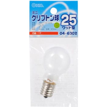 ミニクリプトン球 PS35E17 22W オーム電機