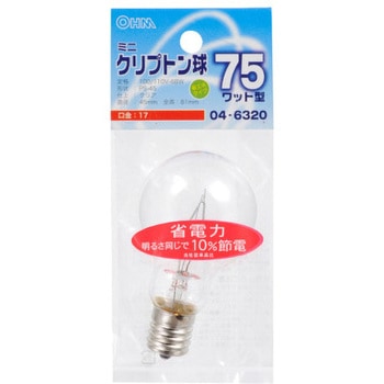 ミニクリプトン球 PS45E17 68W オーム電機