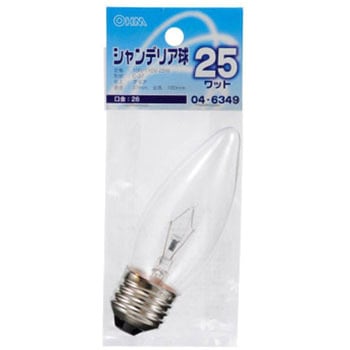 シャンデリア球 C37E26 25W - オーム電機