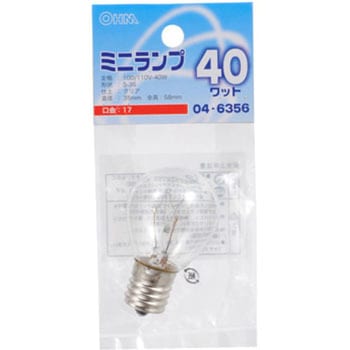 ミニランプ 40WC オーム電機