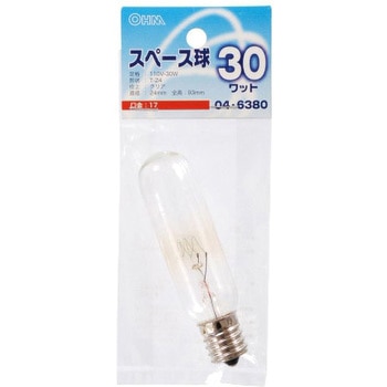 スペース球 T24E17 30W オーム電機