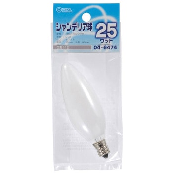 シャンデリア球 C32E12 25W オーム電機