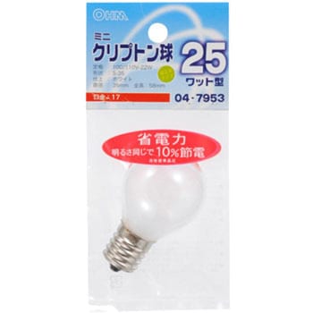 ミニクリプトン球 S35E17 22W オーム電機