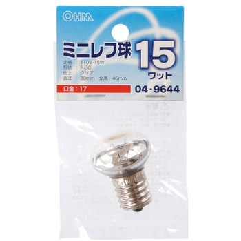 ミニレフ球 R30E17 15W オーム電機