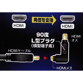 HDMI 変換プラグ 横L型