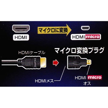 HDMIマイクロ 変換プラグ オーム電機