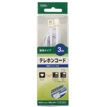 テレホンコード 2&4 M-M オーム電機