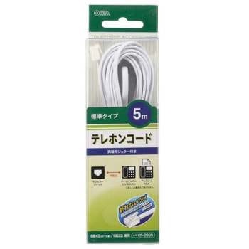 テレホンコード 2&4 M-M オーム電機