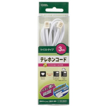テレホンコード 2&4 M-M オーム電機