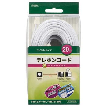 テレホンコード 2&4 M-M オーム電機