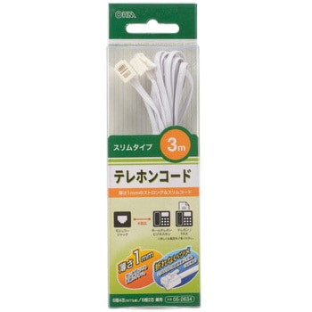 テレホンコード 2&4 M-M オーム電機