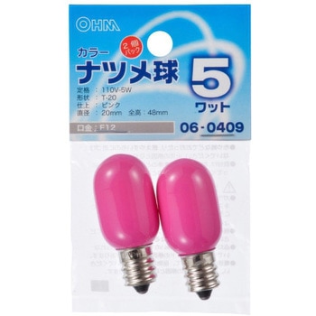ナツメ球 T20E12 5W オーム電機