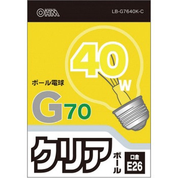 G70ボール電球 オーム電機