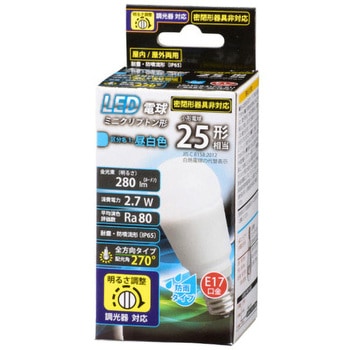 LED PS形 E17 調光器対応 オーム電機