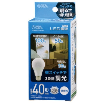 LED電球 A形 E26 4W オーム電機