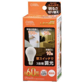 LED電球 A形 E26 7W オーム電機