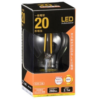 LED電球 A形 2W オーム電機