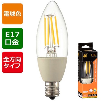 LED電球 E17 C形 オーム電機