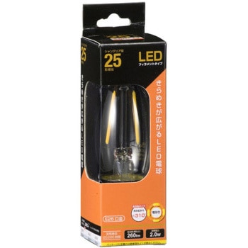 LED電球 C形 2W - オーム電機