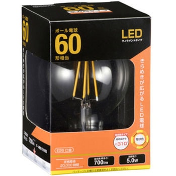 LED電球 G形 オーム電機