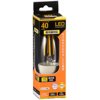 LED電球 E17 C形 4W 調光器対応 オーム電機