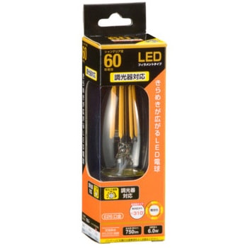 LED電球 C形 調光器対応 - オーム電機