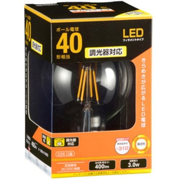 LED電球 G形 調光器対応 オーム電機