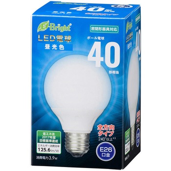 LED電球 G形 E26 4W オーム電機