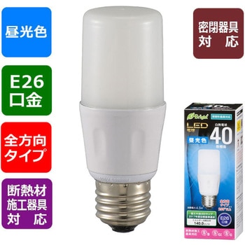 LED電球 T形 E26 オーム電機