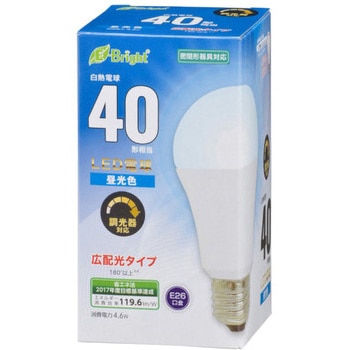 調光対応LED電球 A形 E26 オーム電機