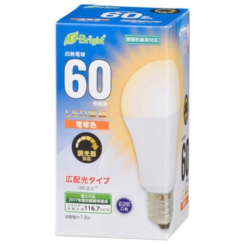 調光対応LED電球 A形 E26 8W オーム電機