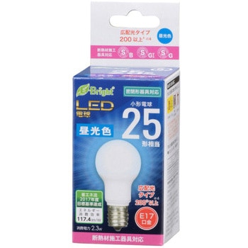LED電球リアル PS形 E17 2W オーム電機