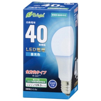 LED電球 A形 E26 4W オーム電機