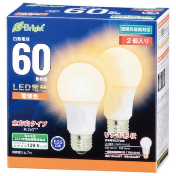 LED電球 A形 E26 7W オーム電機