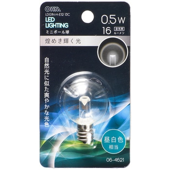 LED G30E12 0．5W オーム電機