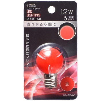 LED G30E17 1．2W オーム電機