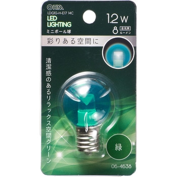LED G30E17 1．2W オーム電機