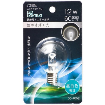 LED G40E17 1．2W - オーム電機