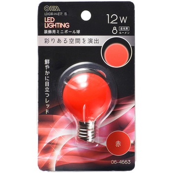 LED G40E17 1．2W オーム電機