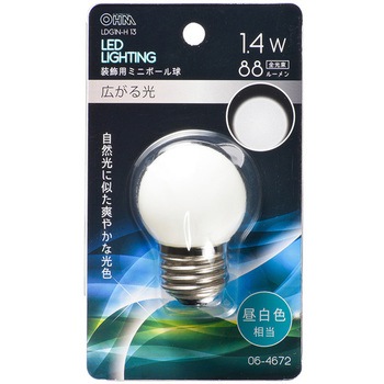 LED G40E26 1．4W オーム電機