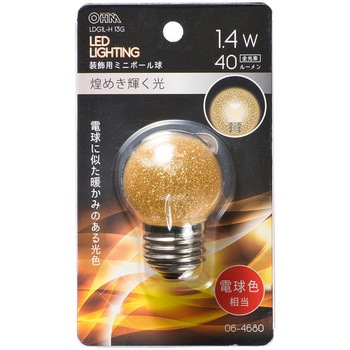 LED G40E26 1．4W オーム電機