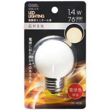 LED G50E26 1．4W オーム電機