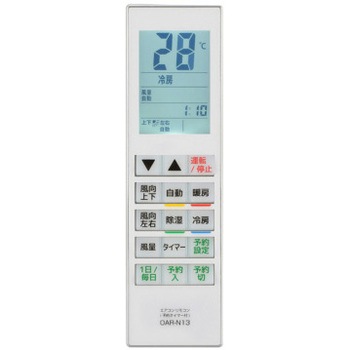 OAR-N13 エアコンリモコン(予約タイマー付)汎用 1個 オーム電機 OAR-N13 エアコンリモコン(予約タイマー付)汎用 1個 オーム電機