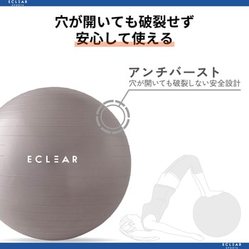 バランスボール アンチバースト 筋トレ 体幹トレーニング ダイエット 専用ポンプ付き 耐荷重500kg エレコム
