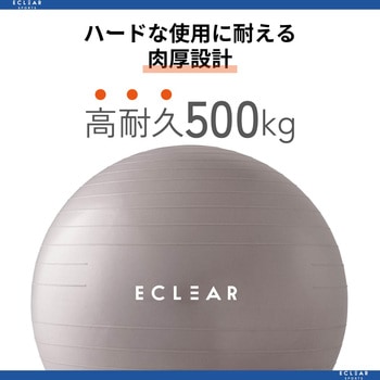 バランスボール アンチバースト 筋トレ 体幹トレーニング ダイエット 専用ポンプ付き 耐荷重500kg エレコム