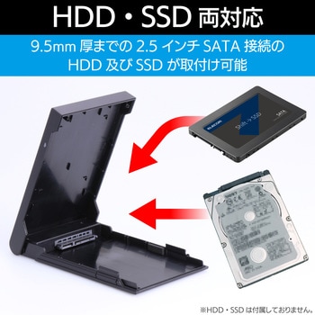 HDDケース 2.5インチハードディスク SSD USB3.2 Gen1 (USB3.0) フラップ式 ロジテック