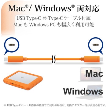 HDD (ハードディスク) 外付け LaCie Rugged RAID Shuttle タイプC LaCie(ラシー)