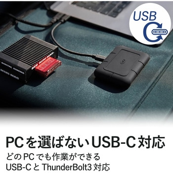 SSD 外付け ポータブル LaCie Thunderbolt3 耐衝撃 USB3.1(Gen1) 防水 防塵 高速データ転送 5年保証 LaCie(ラシー)